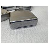 6 Vintage to 1950 Zippo Lighters *1961, 1973, 1950-1957, Slim 1959 Rex Industries, 1979 & 1970