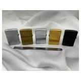 5 Assorted Zippo Lighters