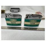 7 Assorted Vintage Lighters (2) Salem, (1) Marlboro Side Spin, (1) Mini with Chain (1) Camera Looking (1) Vernco (1) Smaller No Name