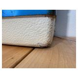 Vintage Smaller Mid-Size Colman Blue Cooler 13"H X 18"L X 11"W