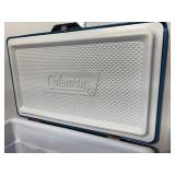Vintage Smaller Mid-Size Colman Blue Cooler 13"H X 18"L X 11"W