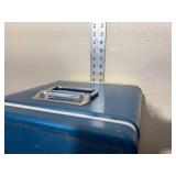 Vintage Smaller Mid-Size Colman Blue Cooler 13"H X 18"L X 11"W