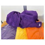 6 New Bath Towels (4) Purple (1) Orange (1) Yellow 32" Wide X 72" Long