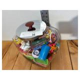 Vintage General Store Candy Jar Filled With 100+ Small Toys from 1950