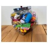 Vintage General Store Candy Jar Filled With 100+ Small Toys from 1950