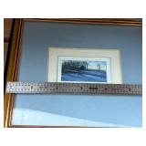 2 Original Art Pieces - Micro Watercolor Paintings 2" Wide - (1) Fall Farmstead (1) Winter Farm