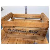 Large Ball Blue Jar made into a Lamp with White Tin Country Shades and A Rosy Cantaloupe Crate