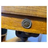 With Oak Legal Chair That Came out of the Wilkin Cty Court House, Amazing Cast Iron Fixtures Under the Chair