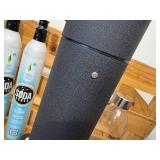 Solid Metal, Heavy Duty Soda Stream with 2 CO2 Cans & 2 Reusable Bottles & Wood Crate