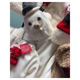 7 New Gund Christmas Coats Sized 3 to 12 months (3) Snowmen, (2) Santa & (2) Reindeer
