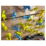 Assorted Vintage Toys Marx Cowboys and Native Americans, Care Bears, Lego, Wrist Quiz, Monchichi, Tea Set