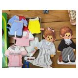 Assorted Vintage Toys Marx Cowboys and Native Americans, Care Bears, Lego, Wrist Quiz, Monchichi, Tea Set