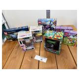 Mixed 7 Piece Lot of New In Box Toys (2) Lego 41111 Friends, (1) Futurama Ship (2) Rick & Morty Gearhead Fun Pops, (1) Lego 41230 & (1) Lego 46424