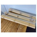3 Like New 45" Wood Slat Blinds - 2" Wide - Very Nice Condition - Pale Tan Color