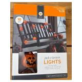 Halloween New String Lights Mixed Lot (7) 100 Bulb Strands, (1) 10 Pumpkin Strand, (1) Pumpkin Wire Set (1) Plastic Coldren