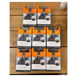 Halloween New String Lights Mixed Lot (7) 100 Bulb Strands, (1) 10 Pumpkin Strand, (1) Pumpkin Wire Set (1) Plastic Coldren