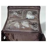 Transport Sewing Machine Case on Rollers, Spools of Thread, 4 New Canvas