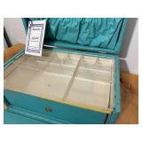 Vintage Teal National Sewing Case