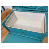 Vintage Teal National Sewing Case