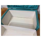 Vintage Teal National Sewing Case