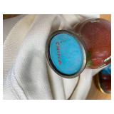 Antique 3 Brass with Enamel Exterior Oriental Vases