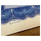 Vintage Lithograph Certificates in Blue No. 502 Over 100 Sheets