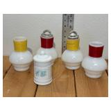 5 Assorted Milk Glass Containers