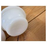 5 Assorted Milk Glass Containers