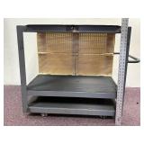 Utility Metal Cart with Handle and Large Casters 36" x 28"