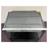 Utility Metal Cart with Handle and Large Casters 36" x 28"