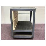 Utility Metal Cart with Handle and Large Casters 36" x 28"
