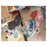 Vintage MCM Large Tin Lithograph Doll House 27"x16"x13" Amazing Condition 30+ Lundby 70