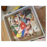 Vintage MCM Large Tin Lithograph Doll House 27"x16"x13" Amazing Condition 30+ Lundby 70