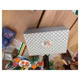 Vintage MCM Large Tin Lithograph Doll House 27"x16"x13" Amazing Condition 30+ Lundby 70