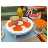 Vintage MCM Large Tin Lithograph Doll House 27"x16"x13" Amazing Condition 30+ Lundby 70