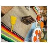 Vintage MCM Large Tin Lithograph Doll House 27"x16"x13" Amazing Condition 30+ Lundby 70