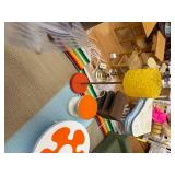 Vintage MCM Large Tin Lithograph Doll House 27"x16"x13" Amazing Condition 30+ Lundby 70