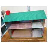 Vintage MCM Large Tin Lithograph Doll House 27"x16"x13" Amazing Condition 30+ Lundby 70