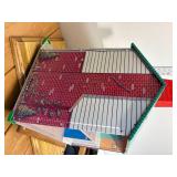 Vintage MCM Large Tin Lithograph Doll House 27"x16"x13" Amazing Condition 30+ Lundby 70