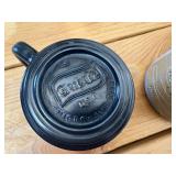 16 Assorted Vintage Coffee Mugs (1) Black GlasBak (1) Fire-King (1) Lenex