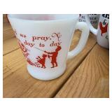 16 Assorted Vintage Coffee Mugs (1) Black GlasBak (1) Fire-King (1) Lenex