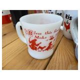 16 Assorted Vintage Coffee Mugs (1) Black GlasBak (1) Fire-King (1) Lenex