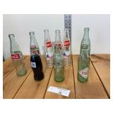9 Vintage Assorted Coke Bottles (3) Celebrate the Century Mount Rushmore, (1) Crazy Horse
