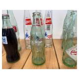 9 Vintage Assorted Coke Bottles (3) Celebrate the Century Mount Rushmore, (1) Crazy Horse
