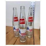 9 Vintage Assorted Coke Bottles (3) Celebrate the Century Mount Rushmore, (1) Crazy Horse