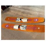 Vintage Water Skies , Great for Cabin Decor, Pennsylvania Aqua Balance Whirl A Way Made in Akron OH