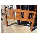 Solid Oak Queen Head Board