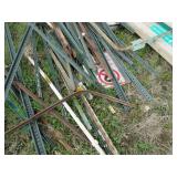 Large pile of metal sign/fence post...