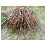 Large pile of metal sign/fence post...