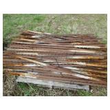 Large pile of metal sign/fence post...